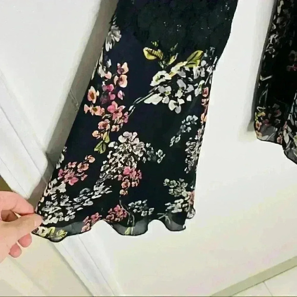 NWT Stone Cold Fox Bateau Neckline Floral Bell Sleeve Blouse Lace Bohemian - Picture 7 of 9